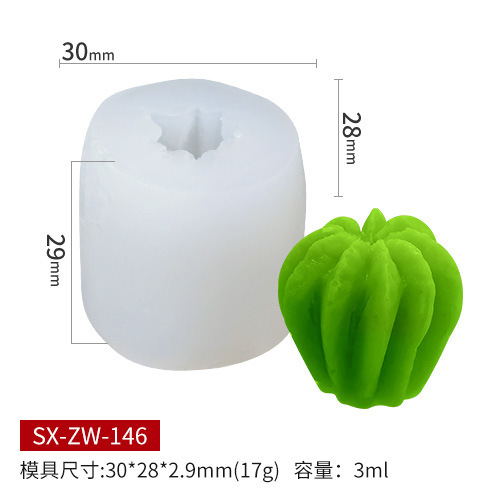 Sanxin tridimensional suculenta silicona vela molde DIY aromaterapia vela fragante piedra yeso pudín pastel herramienta de molienda
