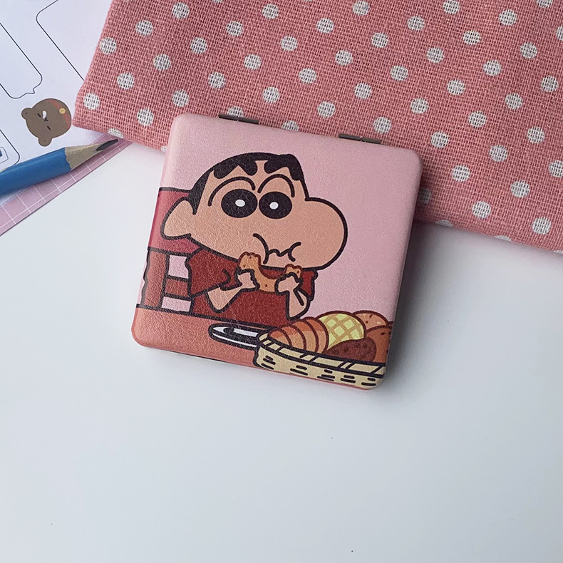Crayón pequeño nuevo espejo de fábrica directamente para portátil plegable espejo de maquillaje estudiantes de mano comedor lindos bolsos nuevos