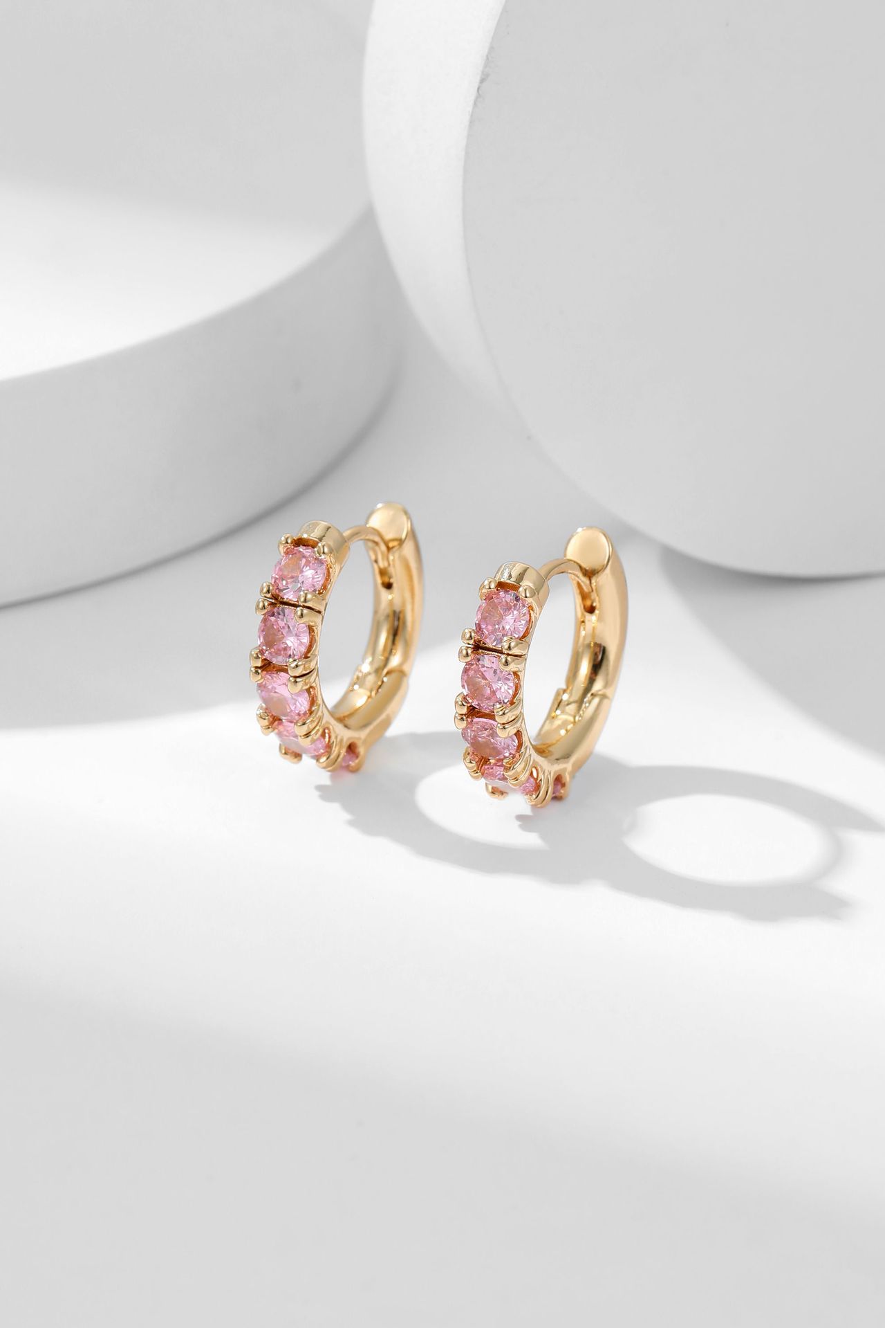 Geometric Pattern 1 Pair Original Design Geometric Copper Zircon Earrings