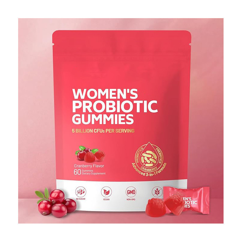 跨境爆款 女性益生菌软糖Cranberry gummies蔓越莓益生菌软糖|undefined