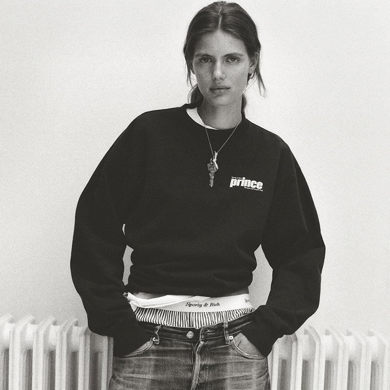 Clearance Sale ~ No Returns or Exchanges ~ Letter Print Cotton Sweatshirt in Royal Blue for Women with Round Neck