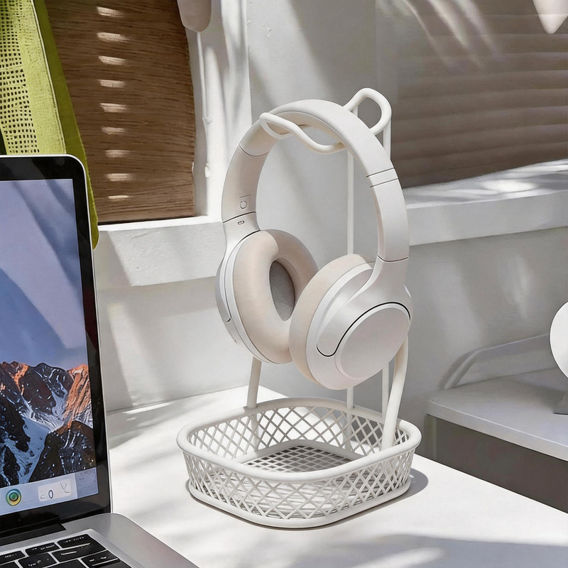 Headphone Stand Multifunctional Computer Desktop Storage Box for Home, Gaming Room, Internet Cafe, Head-mounted Bluetooth Headphone Hanger