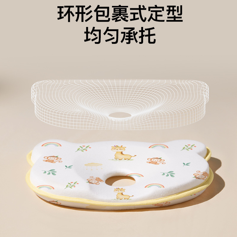 Almohada de silicona para bebés recién nacidos, corrección de cabeza, corrección de cabeza para bebés, migrañas, 0 a 6 meses, 13 almohadas al por mayor.