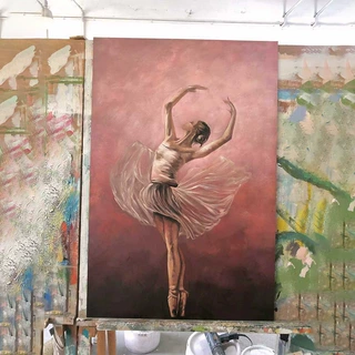 纯手绘油画客厅玄关过道手绘肌理装饰挂画大幅抽象现代简约落地画