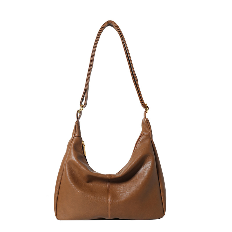 Bolso de gran capacidad mujer 2024 nuevo estilo retro con bolso de cercanías bolso especial de cuero suave bolso de hombro único