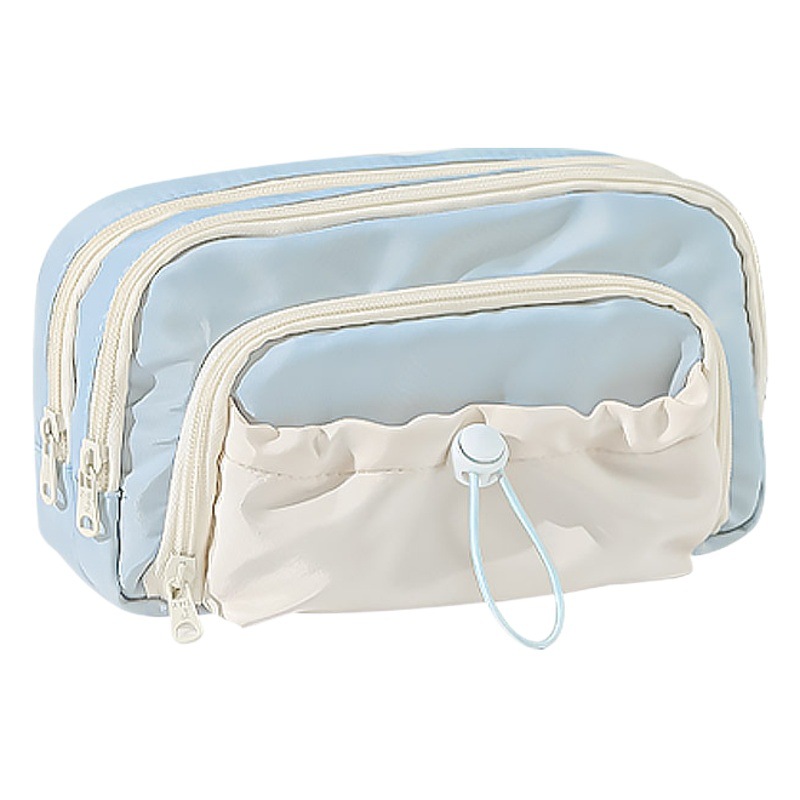 Caja de lápices de gran capacidad caja de papelería de alto aspecto caja de lápices simple para estudiantes de secundaria bolsa de papelería estilo INS para estudiantes