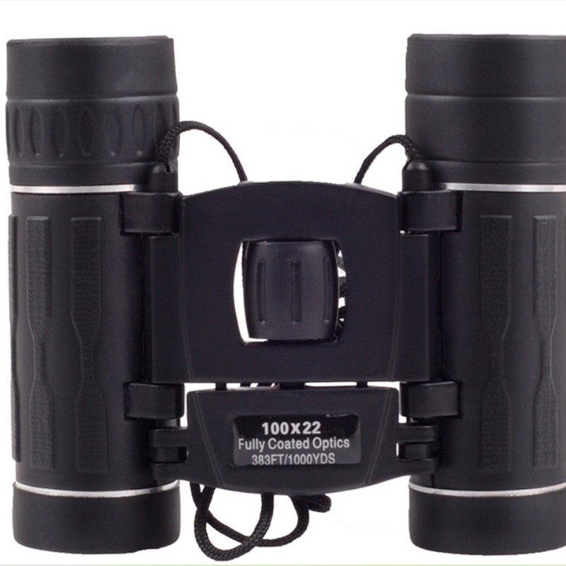 外贸批发双筒望远镜全光学100X22便携儿童女士手机拍照观景广角