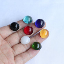 16mm圆戒面琉璃贴片仿水晶玛瑙玻璃戒面手工diy饰品配件厂家批发
