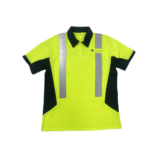 Lapel Quick-Drying Work Clothes Outdoor Sanitation Road Construction Construction Sanitation Engineering Clothes Reflective Work Clothes Short Sleeves