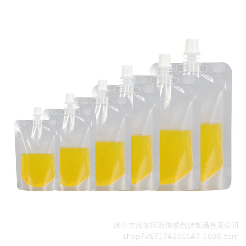 Bolsa de boquilla Bolsa de embalaje de líquido de Medicina China Bolsa de embalaje de bebidas de jugo Bolsa de té de leche Bolsa de vapor en stock al por mayor