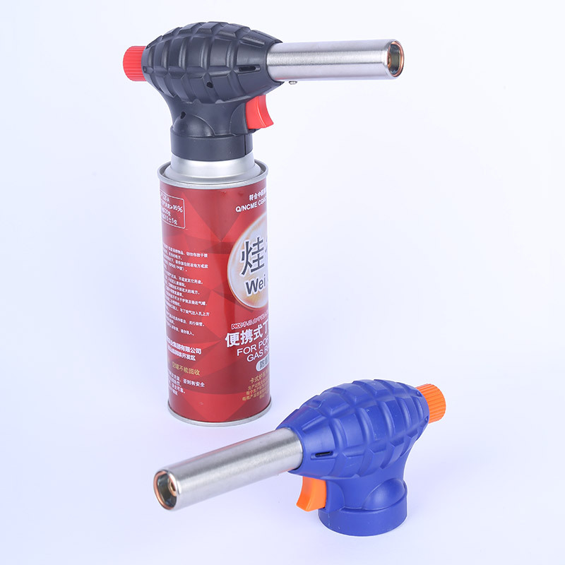 Cassette Gas Can Flame Gun Torch Spray Gun Head Gas Burning Pig Hair Igniter Baking Welding Gun High Temperature Flame Household
