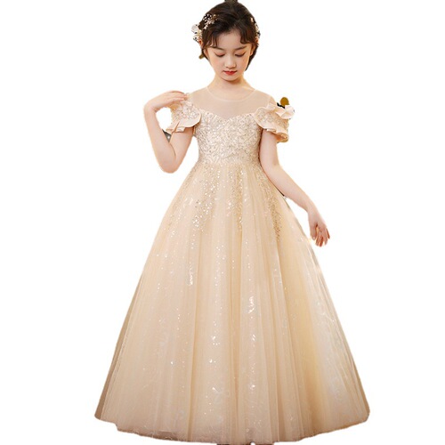 Princess Dress for Girls, Bouncy Fairy Tale Princess Style Children's Formal Dress Wedding Dress, Stylish Flower Girl Dress, Piano Performance Dress for Little Girls
