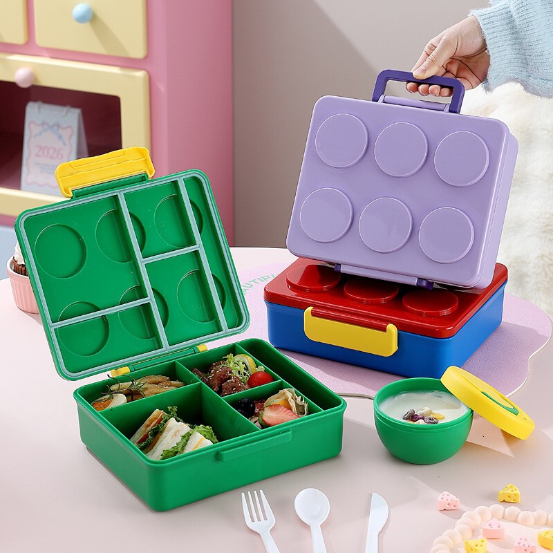 Cross-Border DIY Building Block Lunch Box, Children's Salad Box, Bento Box, Picnic Box, Fruit Box, Microwave Heating Cross-Border DIY Building Block Lunch Box, Children's Salad Box, Bento Box, Picnic Box, Fruit Box, Microwave Heating
