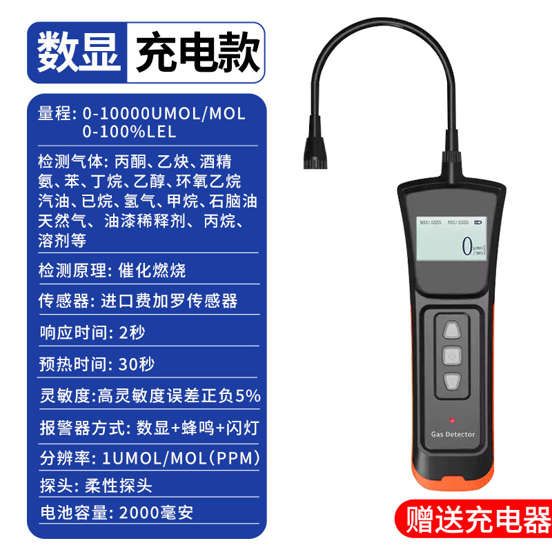 可燃气体检测仪甲烷煤气泄漏手持检漏仪检测仪天然气高精度侧漏仪|undefined