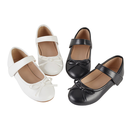 Little Princess Shoes, White Princess Leather Dance Shoes for Children Aged 6-9, Student Shoes
