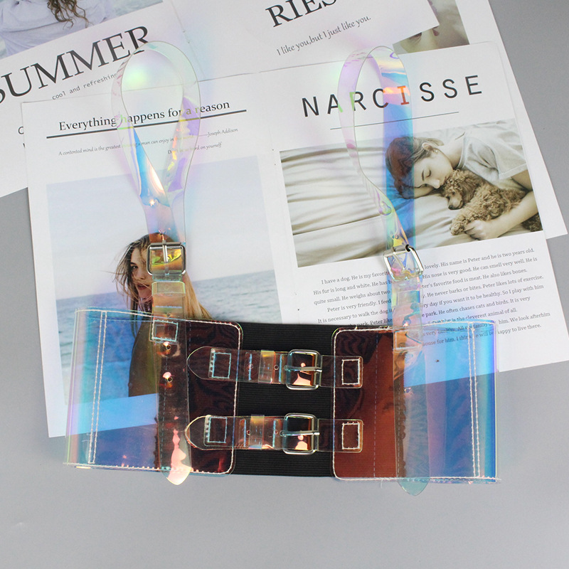 Personalizada retro dulce correa de la cintura de las mujeres del sello decorativo camisa de vestir de cuero de LA PU suave hebilla chaleco correa de la correa