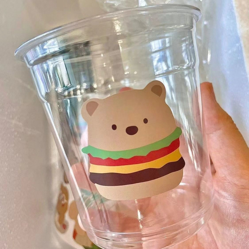 컵 + 얇은 튜브 - (360ml 컵) 평면 뚜껑 + 누수 방지 종이 + 스티커 + 얇은 튜브 포함