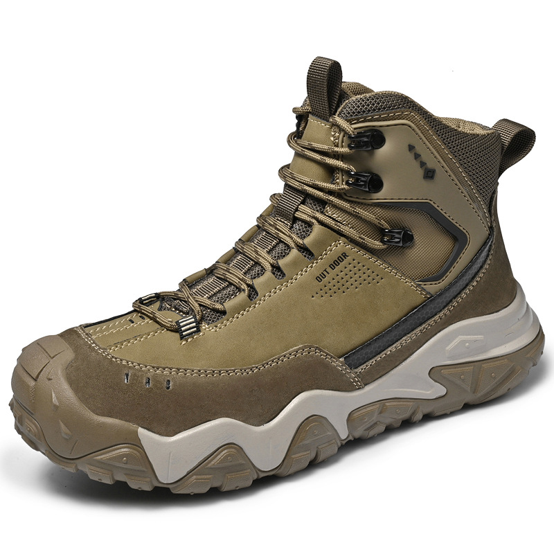 Men's Winter Fleece-Lined Cold-Proof Mid-Top Outdoor Hiking Shoes Northeast Snow Boots For Men_vogvips.com