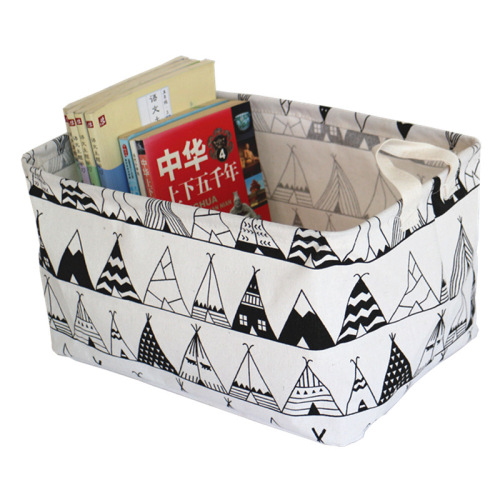 Desk Storage Basket High-Quality Fabric Cute Cosmetics Underwear Socks Miscellaneous Foldable Organizing Bag