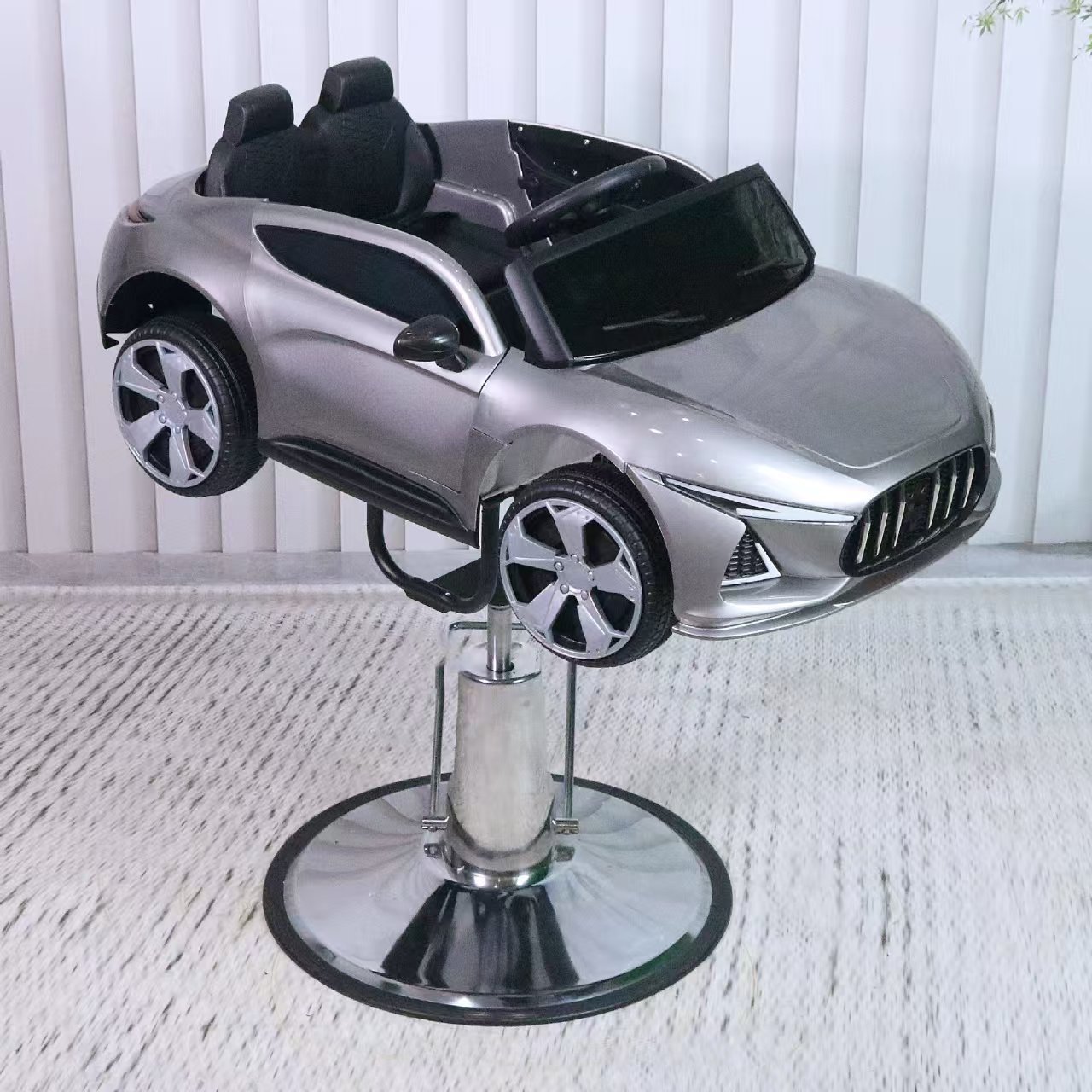 Silla de peluquería transfronteriza para niños silla de cabello giratoria silla de elevación salón de peluquería multifuncional asiento de automóvil de dibujos animados al por mayor image 98