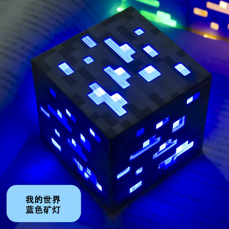 Блокнот в стиле Minecraft: сменяемая цветная фактура фактурный факел и ночник, перезаряжаемый, несколько дизайнов