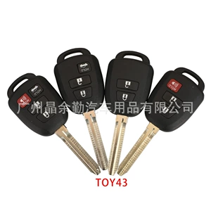 Toyota Camry Corolla 2/3/4 düyməli TOY43 pultlu açar qabığı
