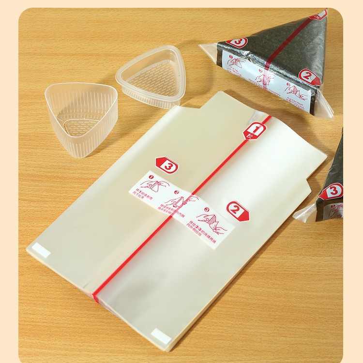 bolsas de arroz triangular de estilo japonés de doble capa de una sola capa de bolsa de envoltura de algas marinas empaquetada desechable molde de sushi desgarrado a prueba de niebla