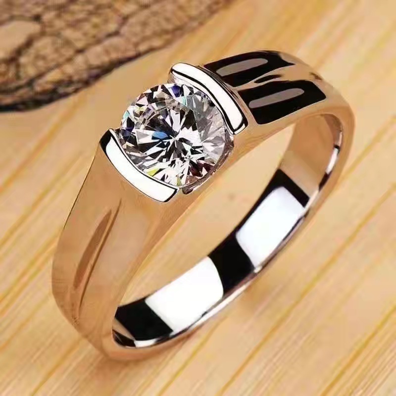 2021 Men's Ring Korean Style Ring Men's Wedding Diamond Ring Birthday Gift