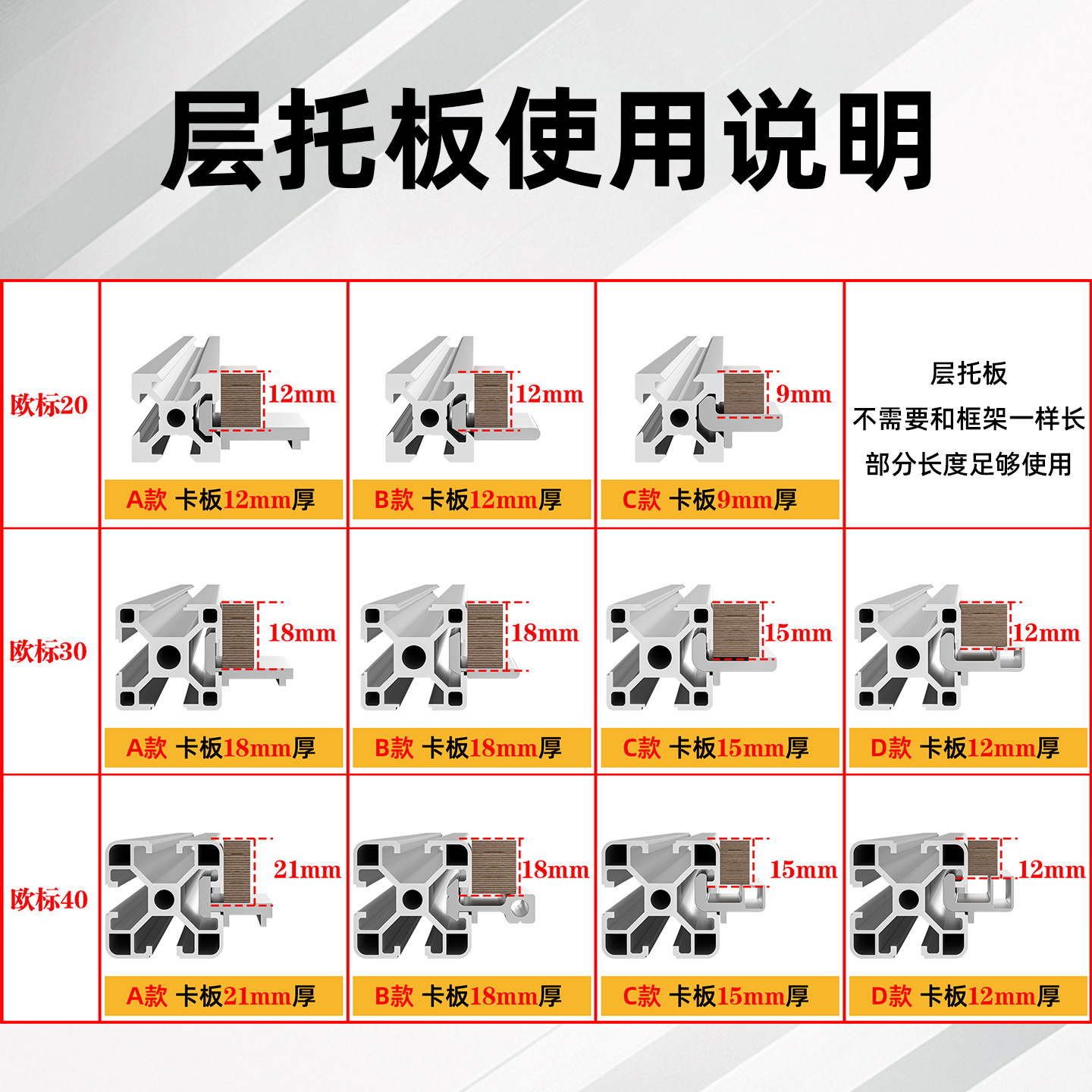 Soporte de placa laminada de perfil de aluminio 2020 placa exterior 3030 fijación marco de tablero de escritorio 4040 conector