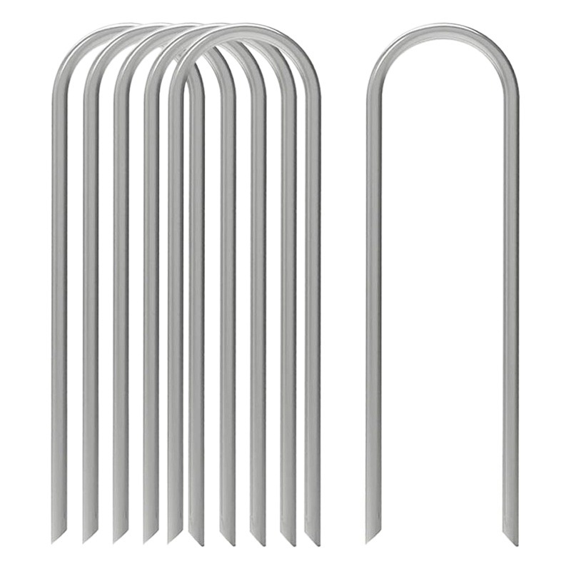 FUENTE fabricante de uñas de tierra en forma de U paño anti-hierba clavo de tierra en forma de U uñas de tela de tierra en forma de U jardinería uñas de tierra paño de escarda clavo de tierra