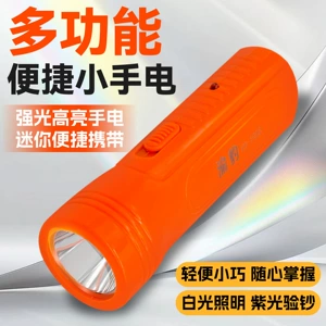 Flashlight Small Portable Rechargeable Long Battery Life Strong Light Burst Bright Long Range Outdoor Household Flashlight Wholesale