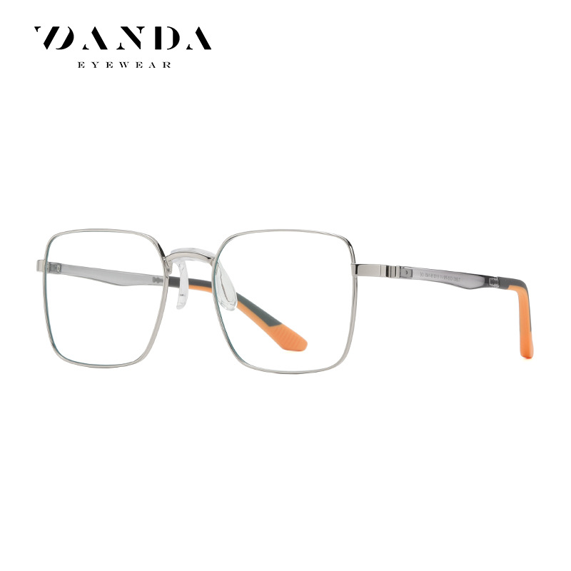 2023 nuevo anti-azul gafas de luz cara grande adelgazamiento metal grandes gafas de Marco TJ843 hombres y mujeres mismo estilo gafas lisas