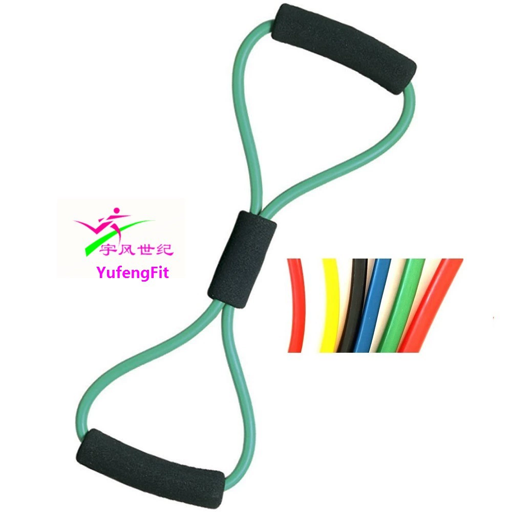 Латексная трубка 8-образный эластичный Съемник веревки, Женская Йога, расширение груди, Открытое плечо, открытая спина, Пилатес, лента сопротивления потере веса