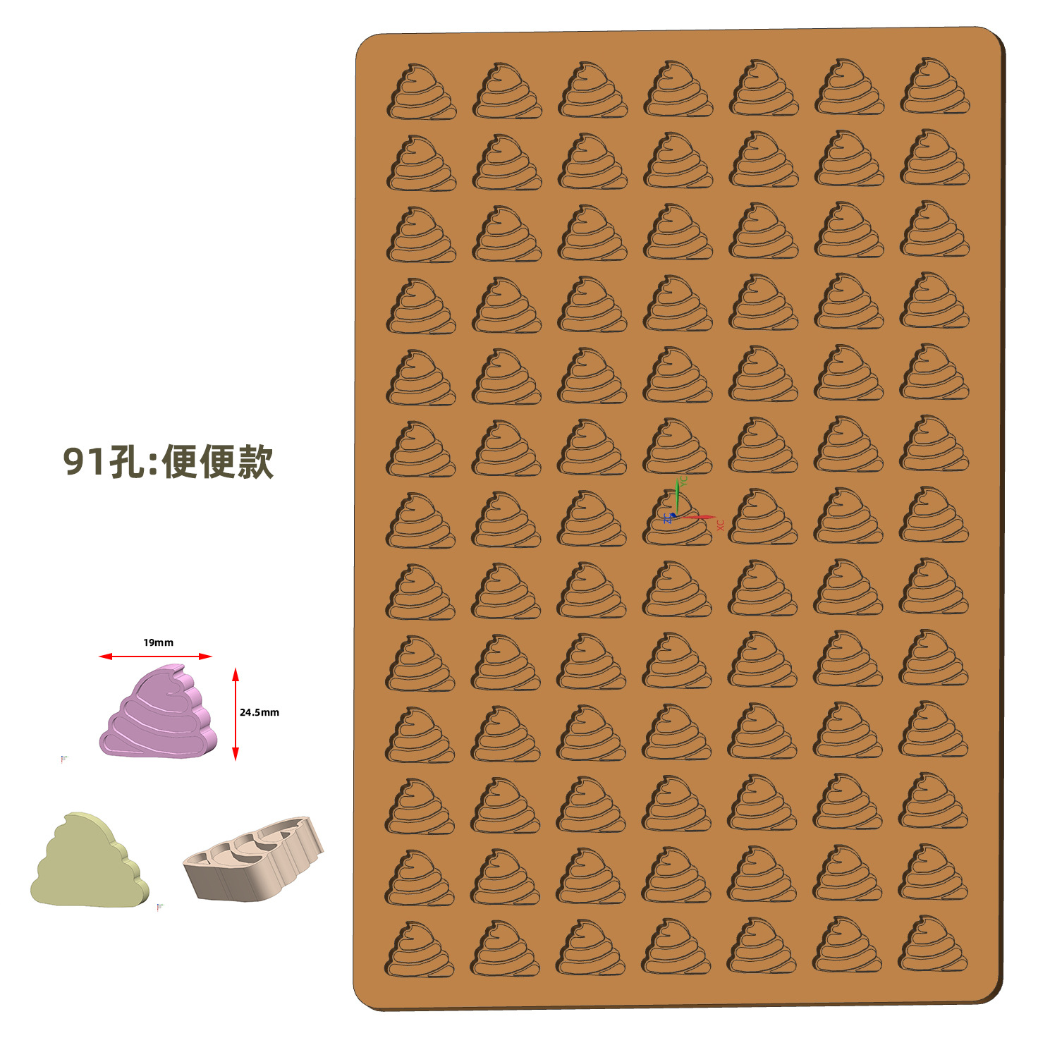 New Spot Three-Dimensional Mini Pet Biscuit Silicone Mold Bone Heart-Shaped Baking Cake Mold Biscuit Mold