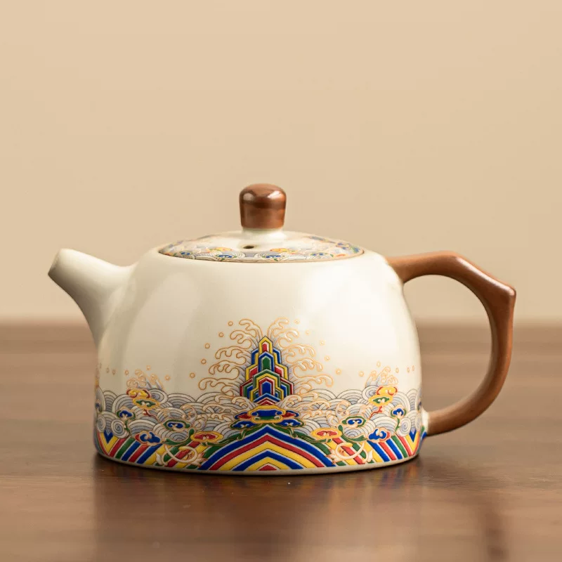Ruyao Haishui Jiangyao чайник для дома, высококлассный керамический чайник с узором, одноперсональный кунг-фу набор