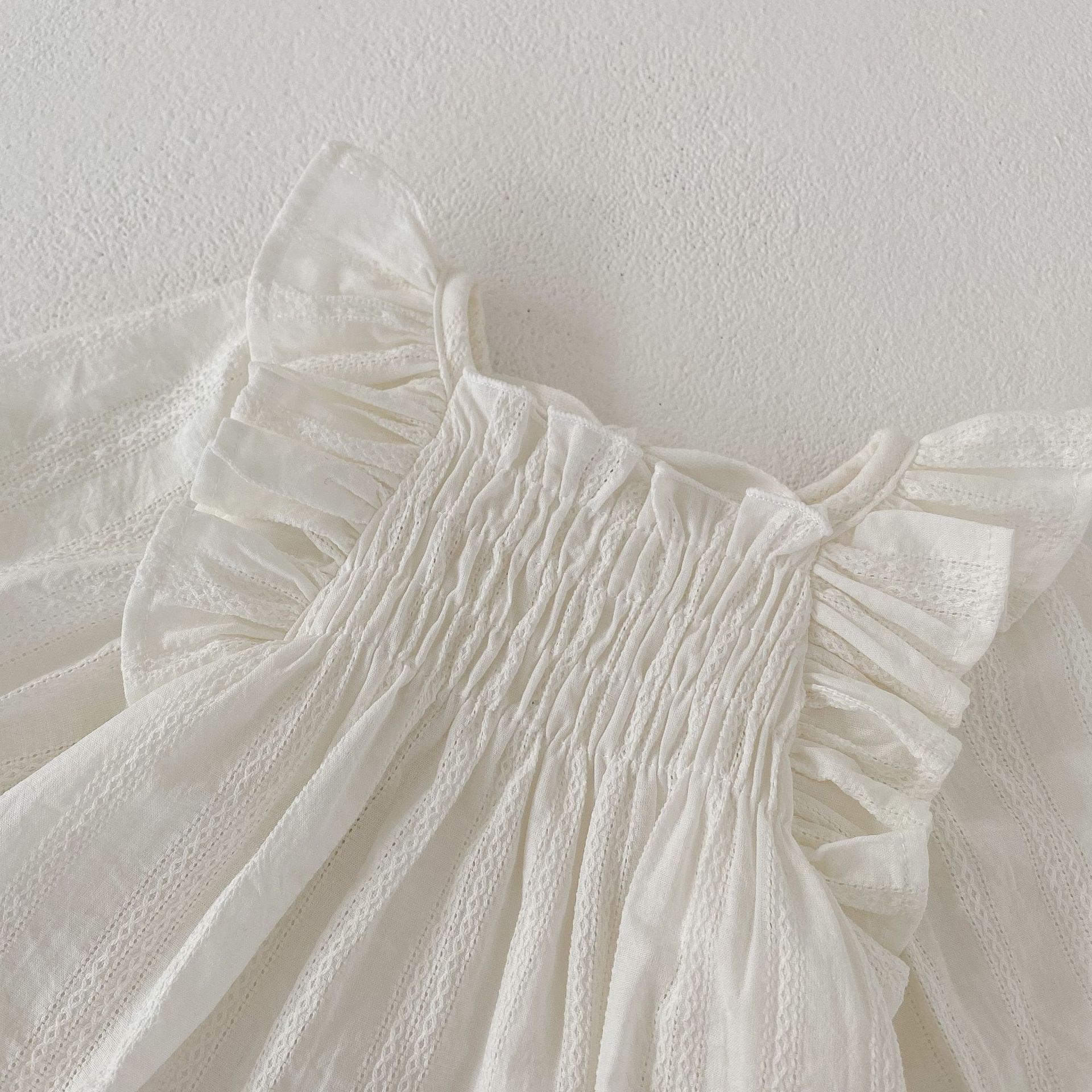 2024 Autumn Girl Baby Flying Strap Ha Yi Folded Long Sleeve Loose Triangle jumpsuit Crawler_voghion.com