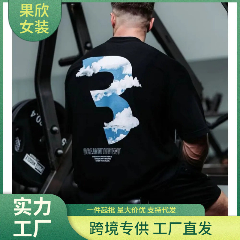 Summer Cotton Cbum Men's T-Shirt Thavage Muscle Man Cbum Fitness T-Shirt Cbum Fitness Jogger Cbum