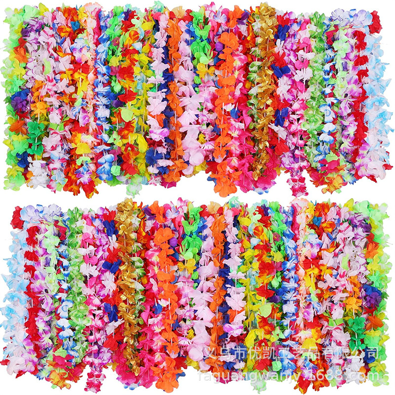 Guirnalda de fiesta hawaiana nueva combinación de combinación multicolor para fiestas de cumpleaños navideñas con guirnaldas de tela