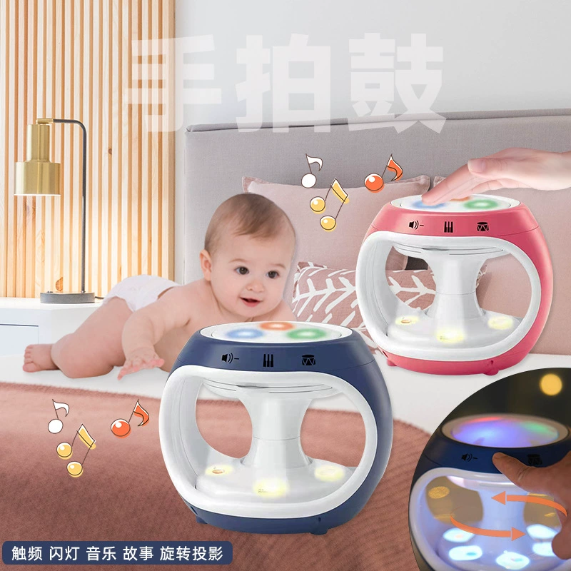 Музыкальный барабан со светом для детей 0–3 лет
