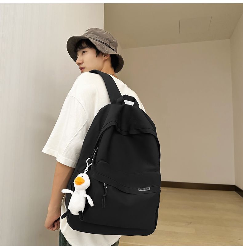 Men's Backpack Simple Large Capacity Travel Backpack Women's Casual Japanese Style Middle School High School College Student School Bag