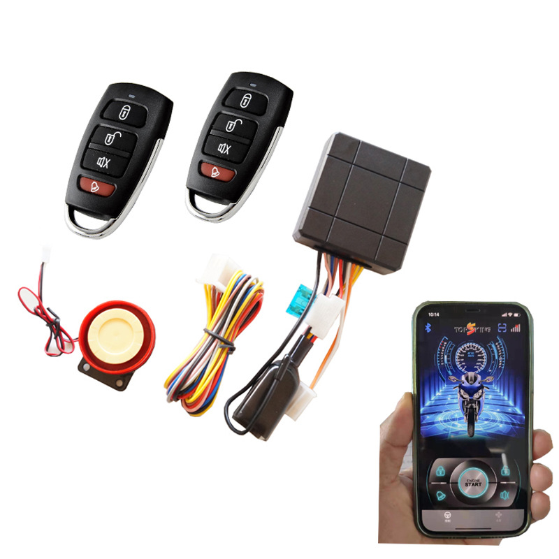 Motorcycle alarm alarma antirrobo de motocicleta aplicación de teléfono móvil sistema de control de automóviles arranque remoto vehículo