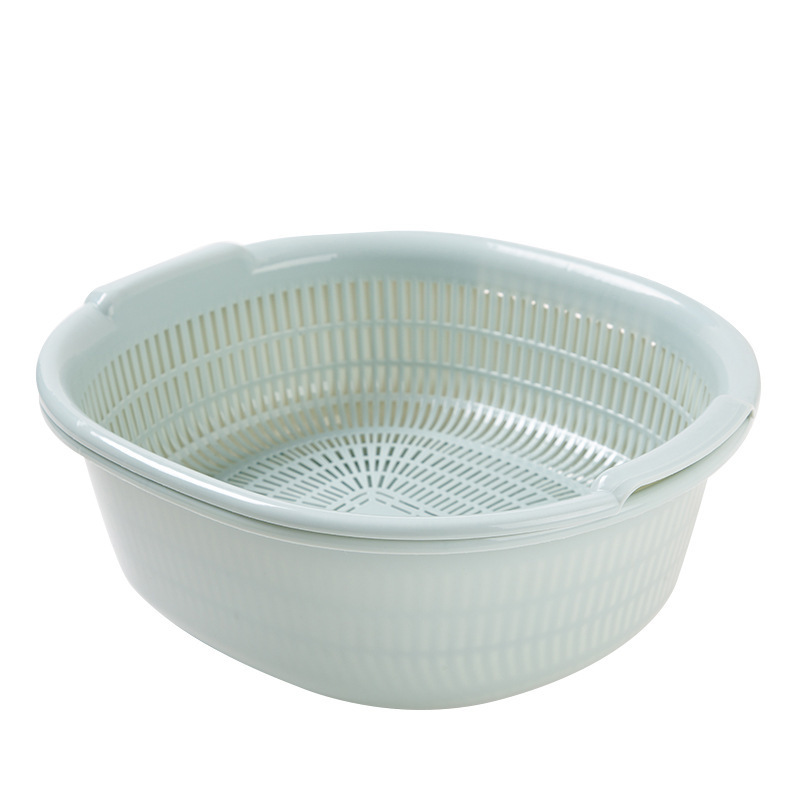 二層水切りかご、家庭用洗い桶、大型プラスチック製キッチンかご、フルーツボウル、リビングルーム用フルーツプレート|undefined