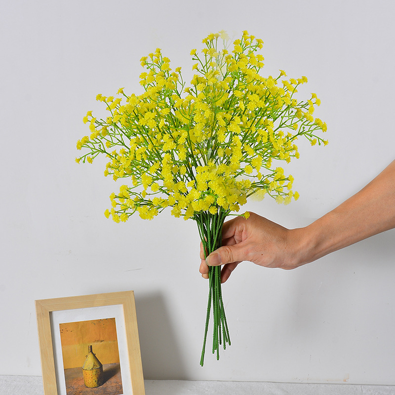 Simulación Gypsophila Un solo ramo de plástico Gypsophila Home Decoración de interiores Boda Flor simulada al por mayor