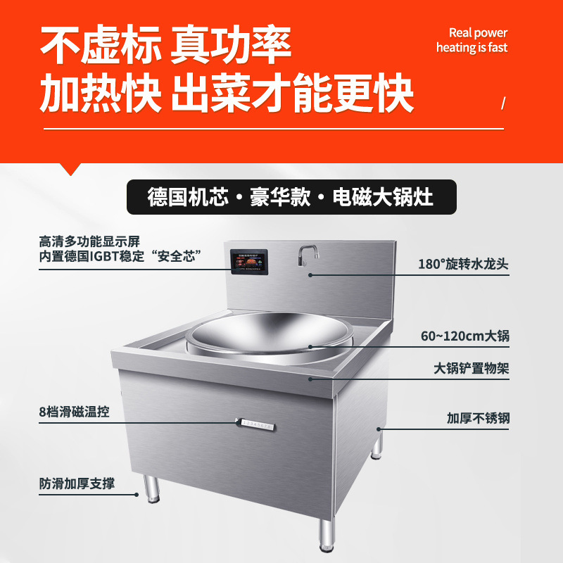 horno electromagnético comercial gran caldera de alta potencia 15kw comedor de la escuela caldera eléctrica sitio de construcción sopa de carne de cordero