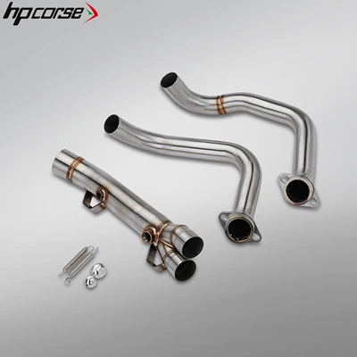 Front Section Non-Destructive Installation — Motorcycle exhaust pipe