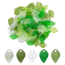 亚克力小叶子吊坠 绿色叶子手工串珠DIY项链手链散珠配件材料
