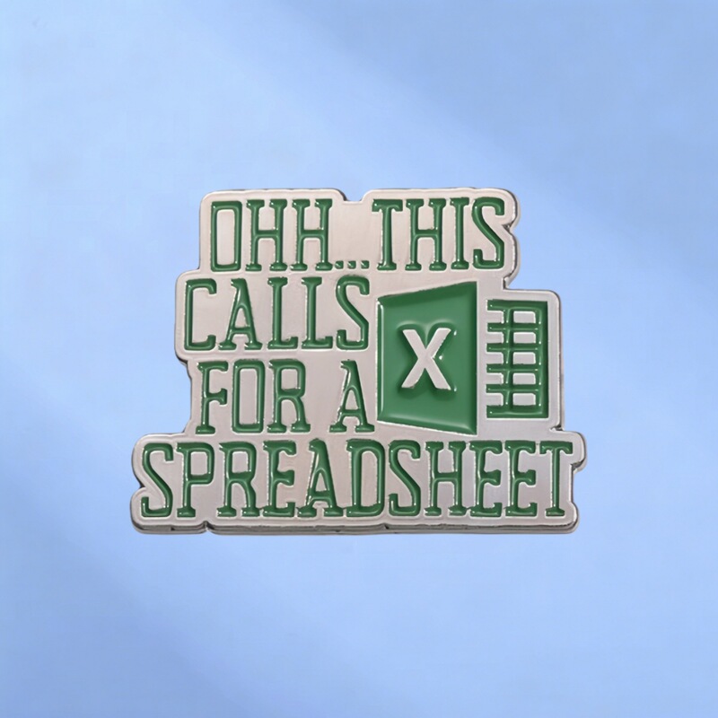 Cross-Border Excel Enthusiasts' Fun Badges, Workplace Copywriting Badges, Niche Commuter Accessories, Decorative Items, Wholesale in Stock Cross-Border Excel Enthusiasts' Fun Badges, Workplace Copywriting Badges, Niche Commuter Accessories, Decorative Items, Wholesale in Stock