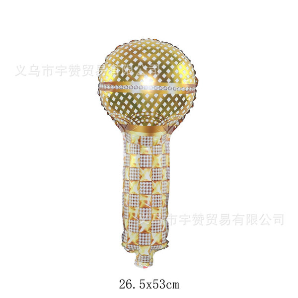 Big small golden microphone