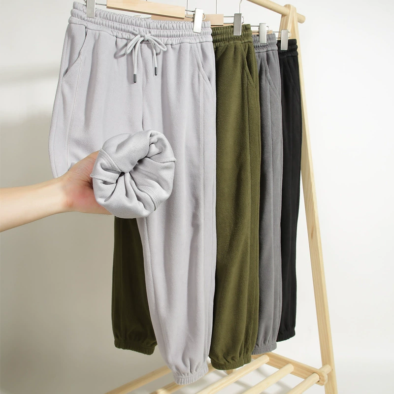 Мужские флисовые брюки Dengjue 2025 года, осенние, в японском стиле, повседневные, универсальные, с флисовой подкладкой, джоггеры