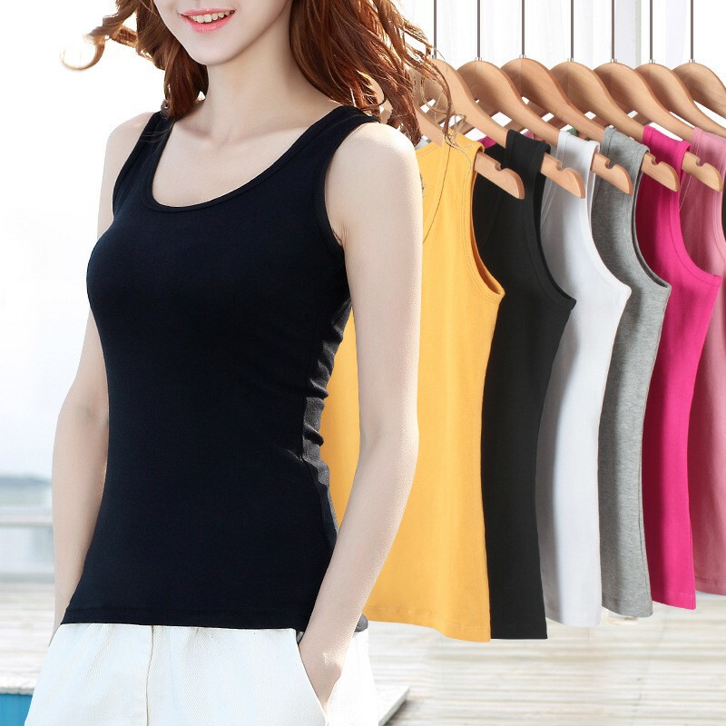Cotton Vest Women's Summer Base Shirt Wide Shoulder Vest Top All-match Casual Solid Color Vest Sling Inner Underwear Cotton Vest Women's Summer Base Shirt Wide Shoulder Vest Top All-match Casual Solid Color Vest Sling Inner Underwear